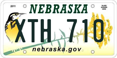 NE license plate XTH710