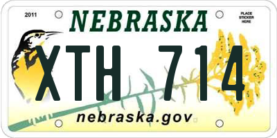 NE license plate XTH714