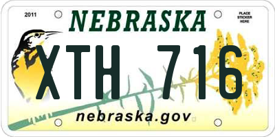 NE license plate XTH716