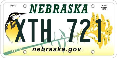 NE license plate XTH721
