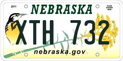 NE license plate XTH732