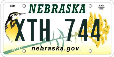 NE license plate XTH744
