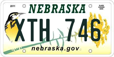 NE license plate XTH746