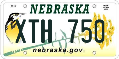 NE license plate XTH750