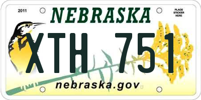 NE license plate XTH751