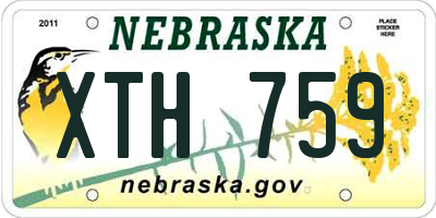 NE license plate XTH759