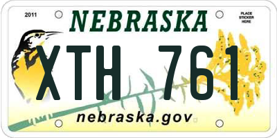 NE license plate XTH761