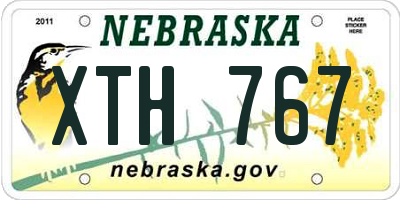 NE license plate XTH767