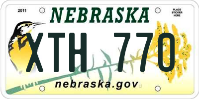 NE license plate XTH770