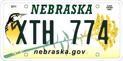 NE license plate XTH774
