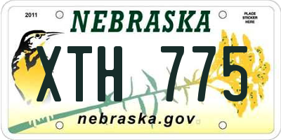 NE license plate XTH775