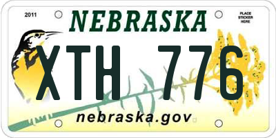 NE license plate XTH776
