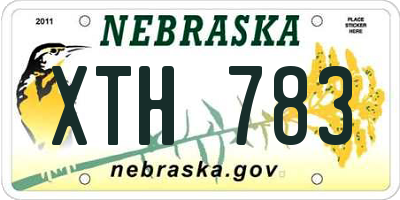 NE license plate XTH783