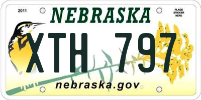 NE license plate XTH797