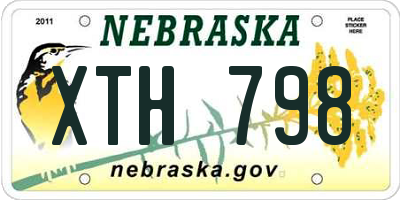 NE license plate XTH798