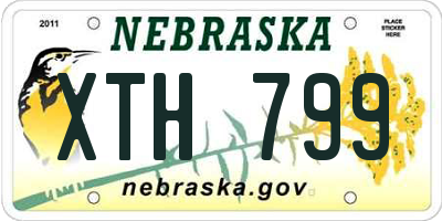 NE license plate XTH799