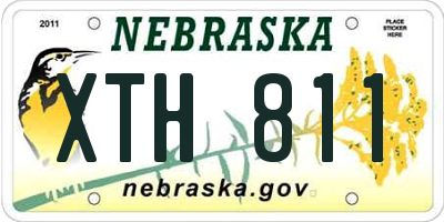 NE license plate XTH811