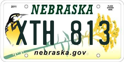 NE license plate XTH813