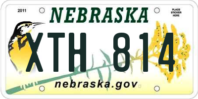 NE license plate XTH814