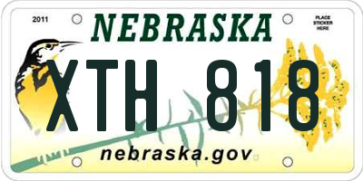 NE license plate XTH818