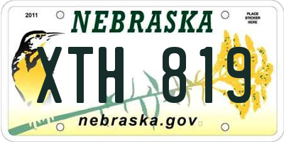 NE license plate XTH819