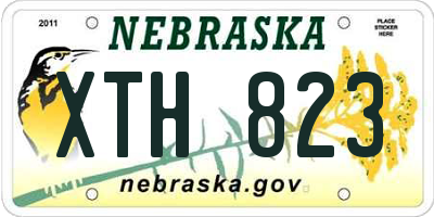 NE license plate XTH823