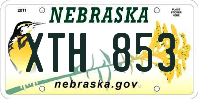 NE license plate XTH853