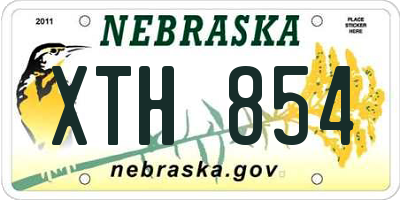 NE license plate XTH854