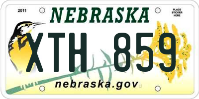 NE license plate XTH859