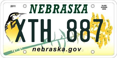 NE license plate XTH887