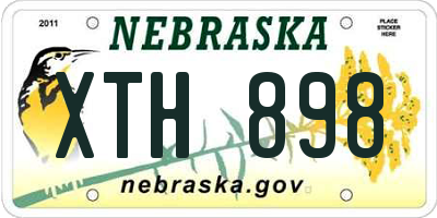 NE license plate XTH898