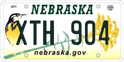 NE license plate XTH904