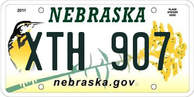 NE license plate XTH907