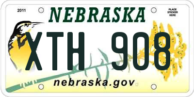 NE license plate XTH908