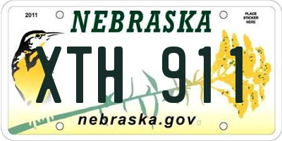 NE license plate XTH911