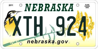 NE license plate XTH924