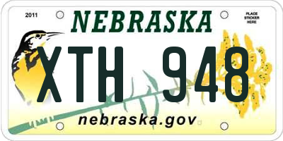 NE license plate XTH948