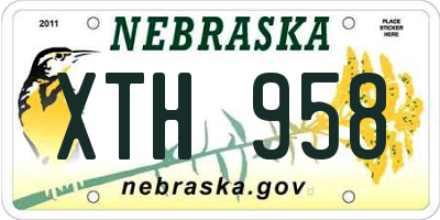 NE license plate XTH958