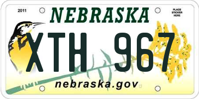 NE license plate XTH967