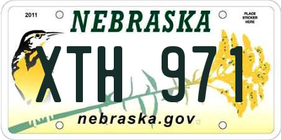 NE license plate XTH971