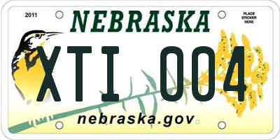 NE license plate XTI004