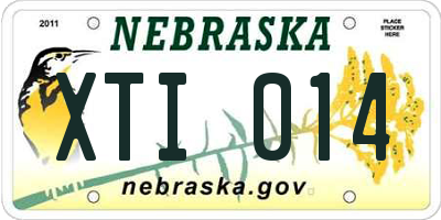 NE license plate XTI014