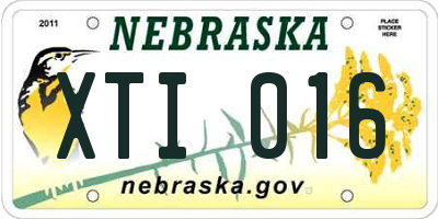 NE license plate XTI016
