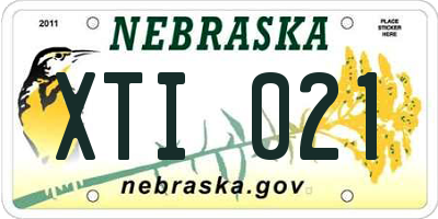 NE license plate XTI021
