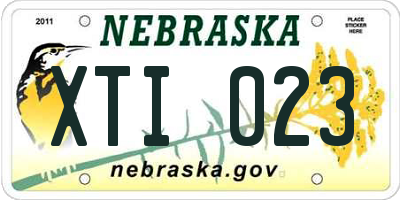 NE license plate XTI023