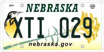 NE license plate XTI029