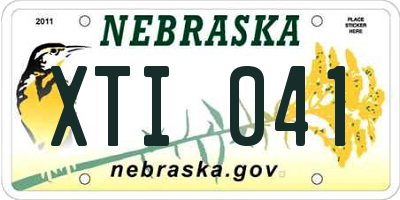 NE license plate XTI041