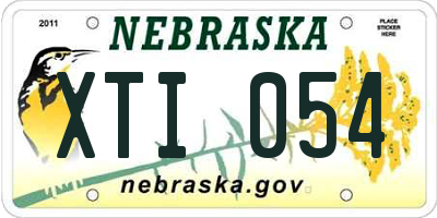 NE license plate XTI054