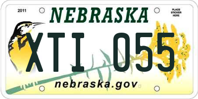 NE license plate XTI055