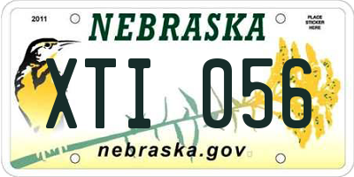 NE license plate XTI056
